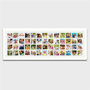 Large Multi Photo Picture Frame Holds 52 4"x4" Instagram Size Photos in a 33mm White Wood Frame - Multi Photo Frames